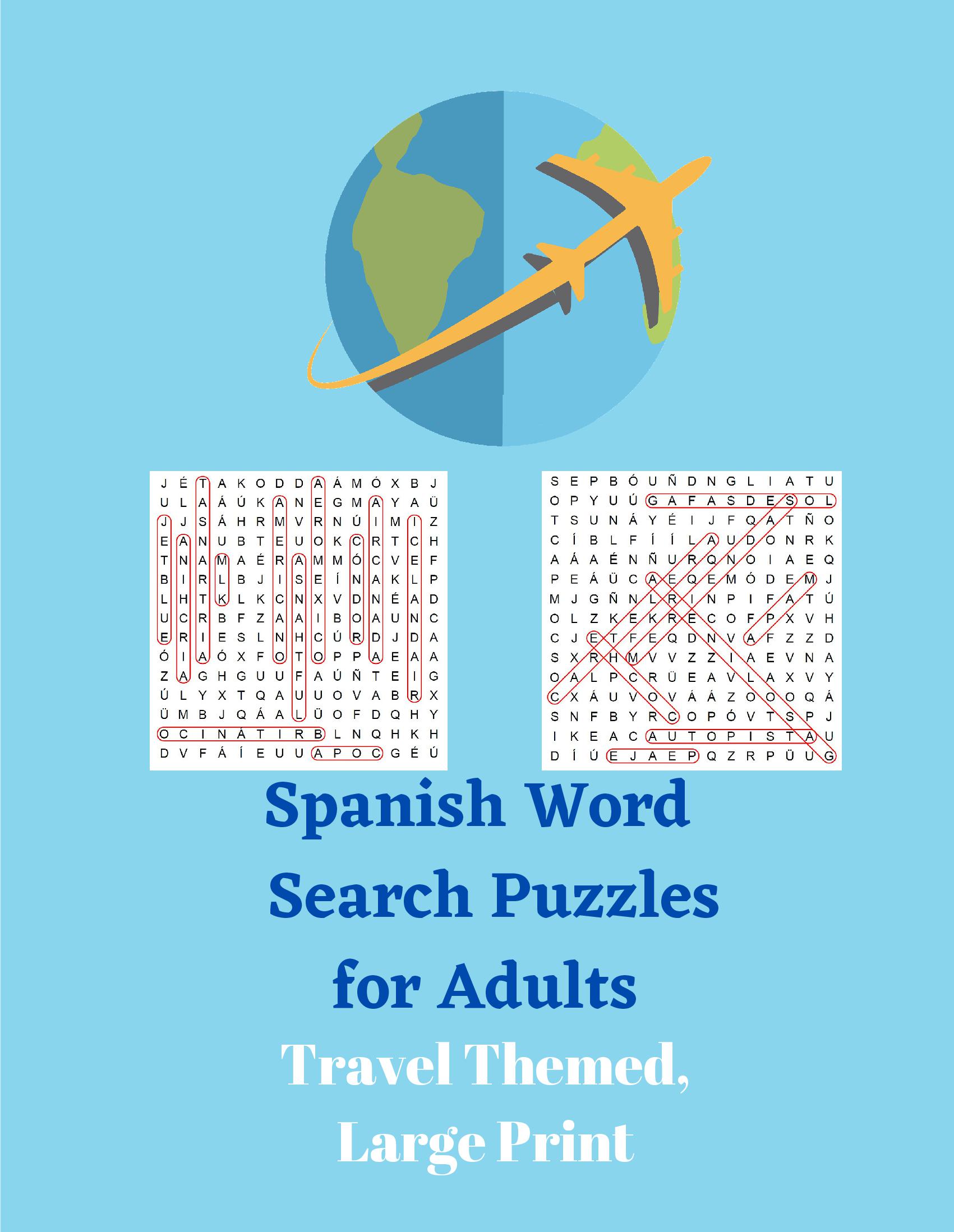 Spanish Word Search Puzzles for Adults