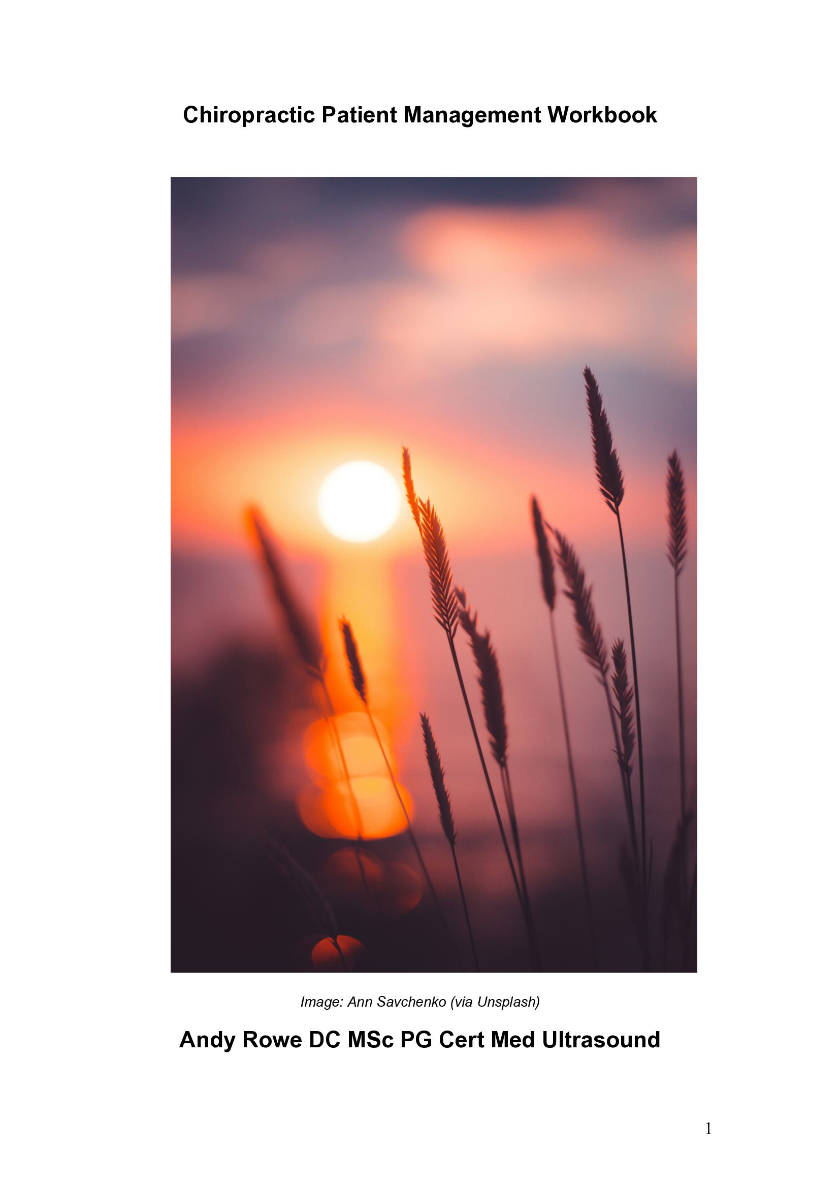 Chiropractic Patient Management Workbook