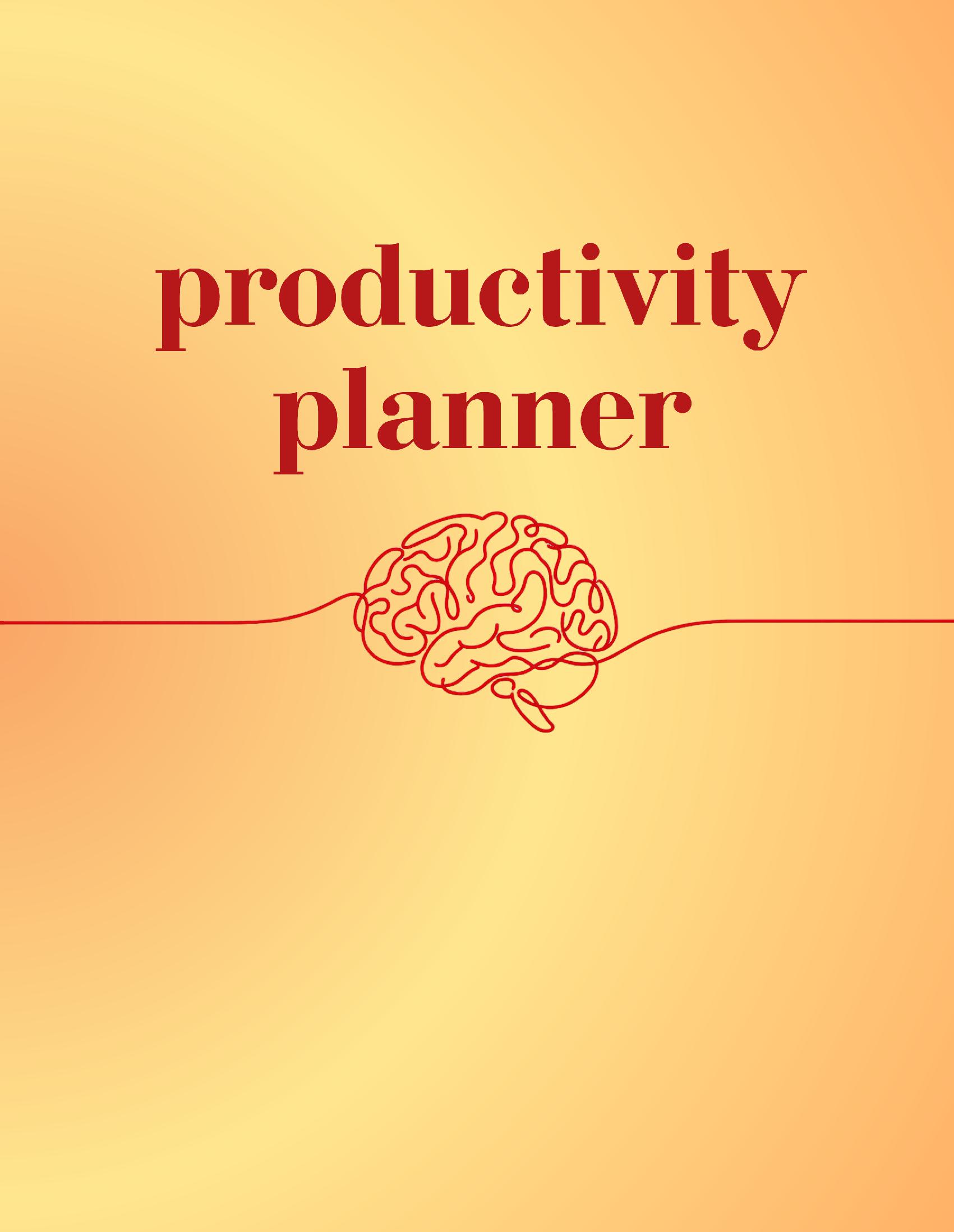 The Productivity Planner