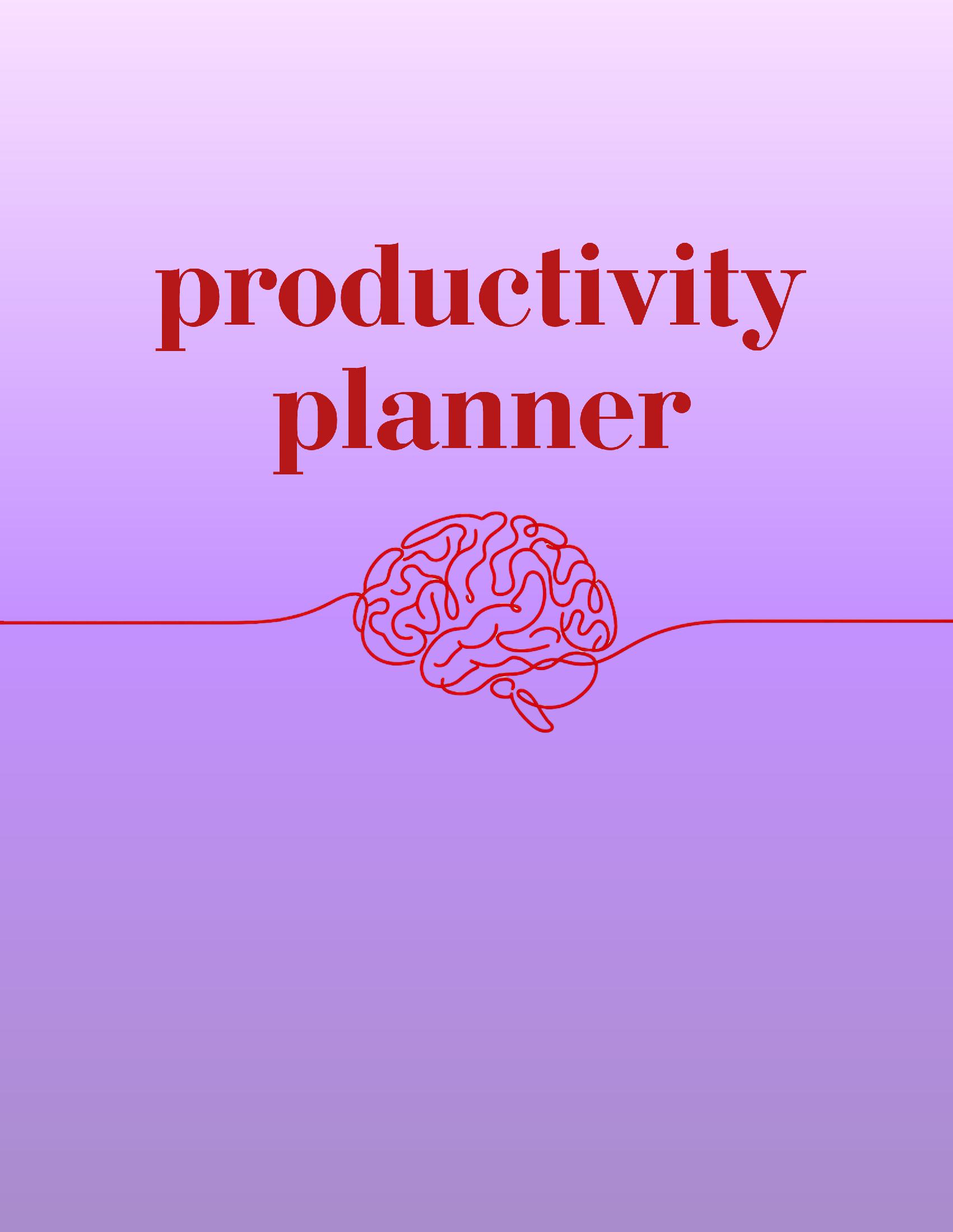 The Productivity Planner