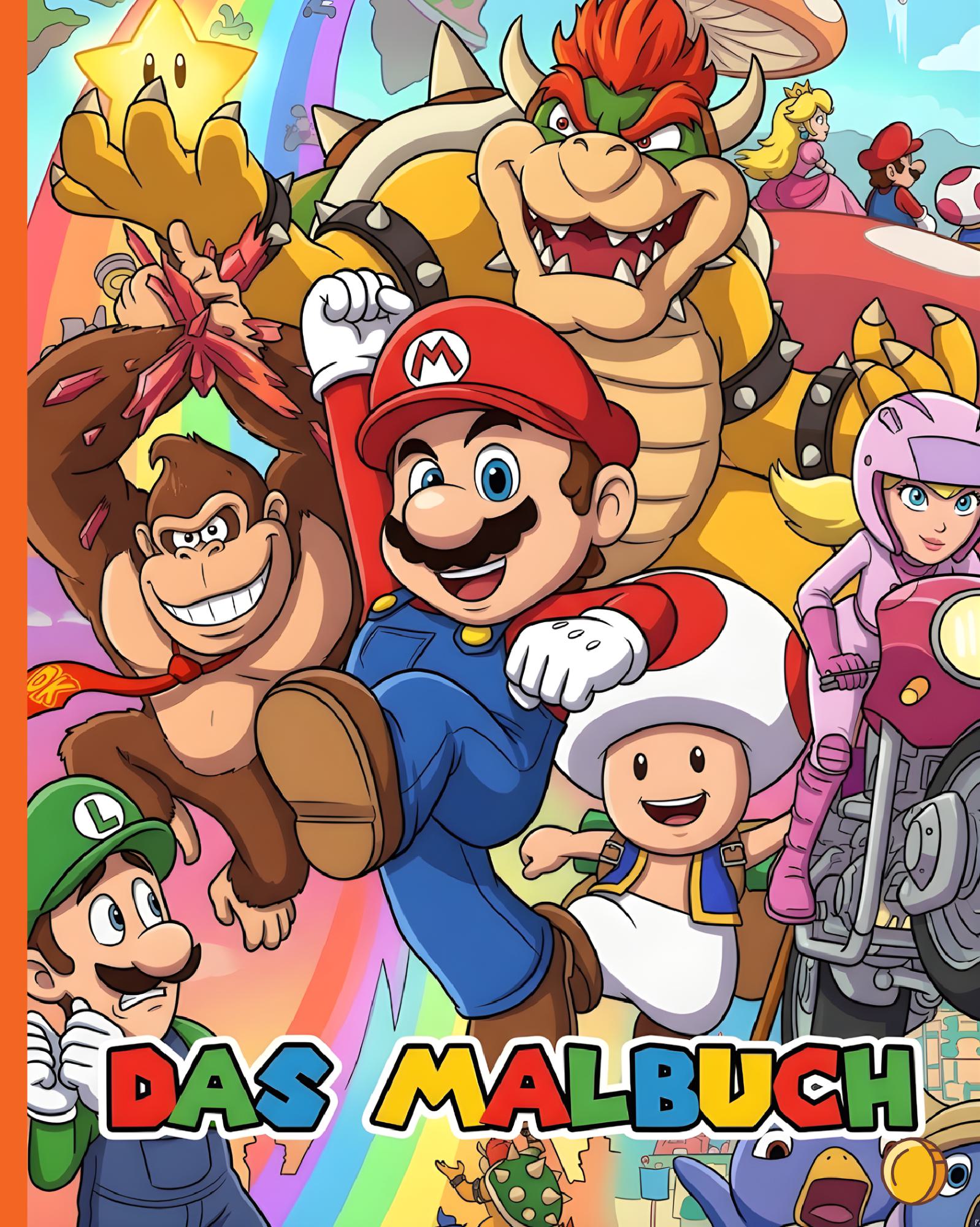 Das hochwertige Malbuch für Kinder und Fans von Mario's
