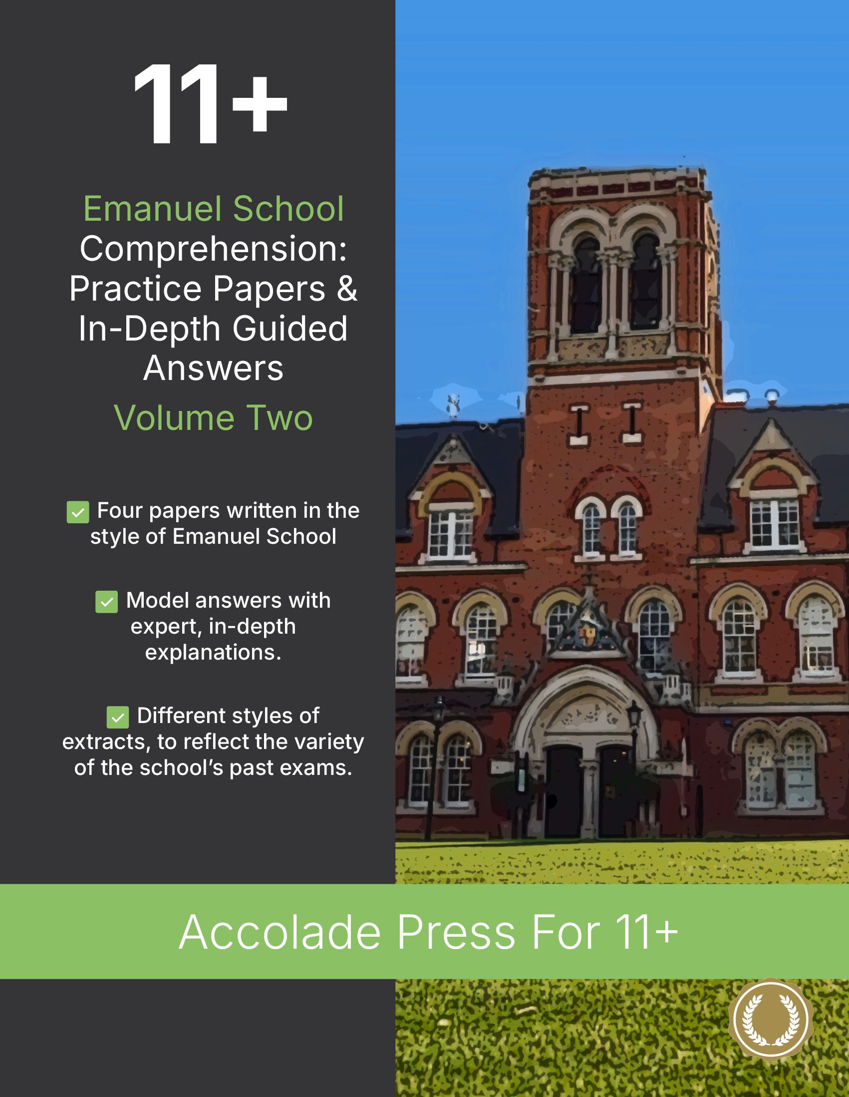 11+ Comprehension: Emanuel School – Volume Two