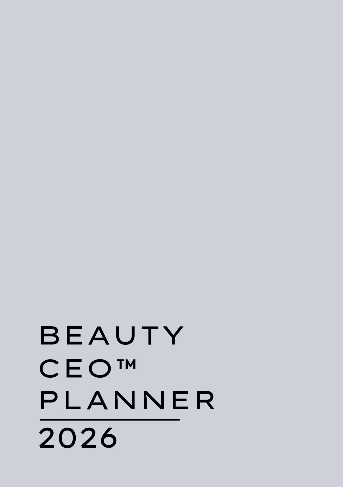 Beauty CEO™ Planner 2026 | Grey