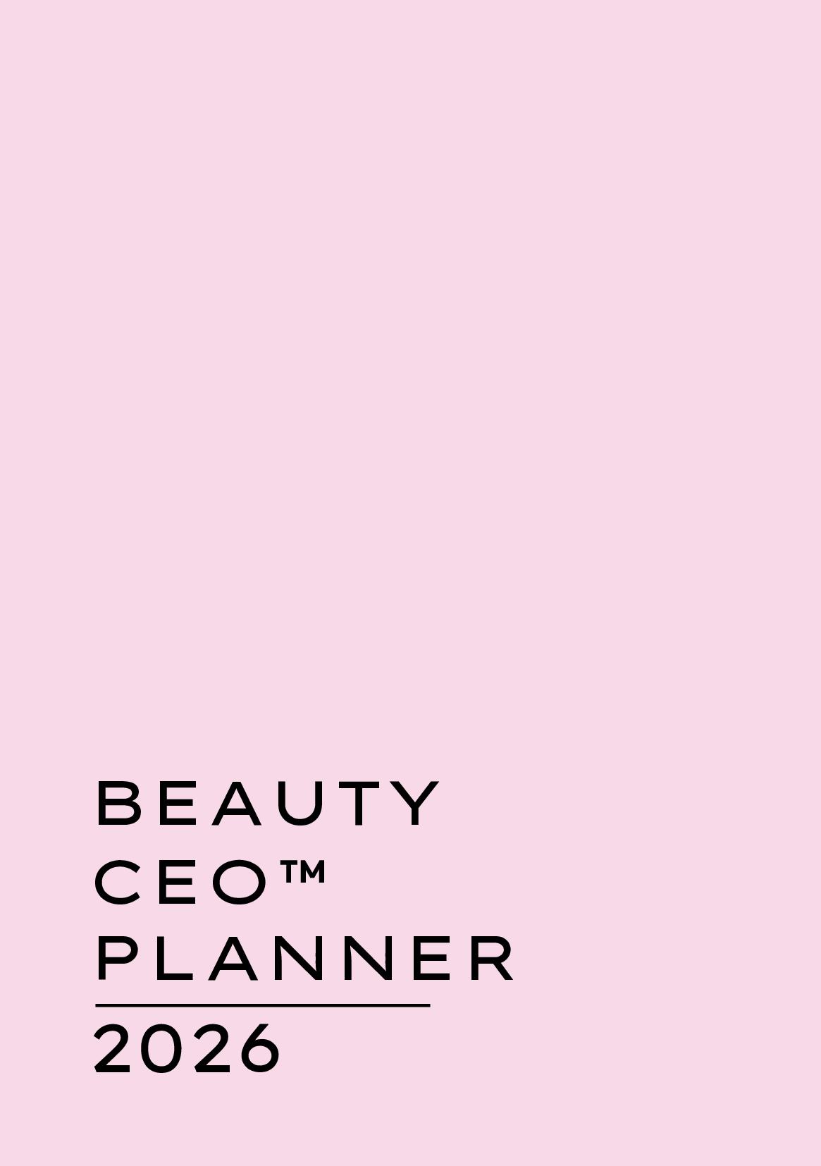 Beauty CEO™ Planner 2026 | Pink