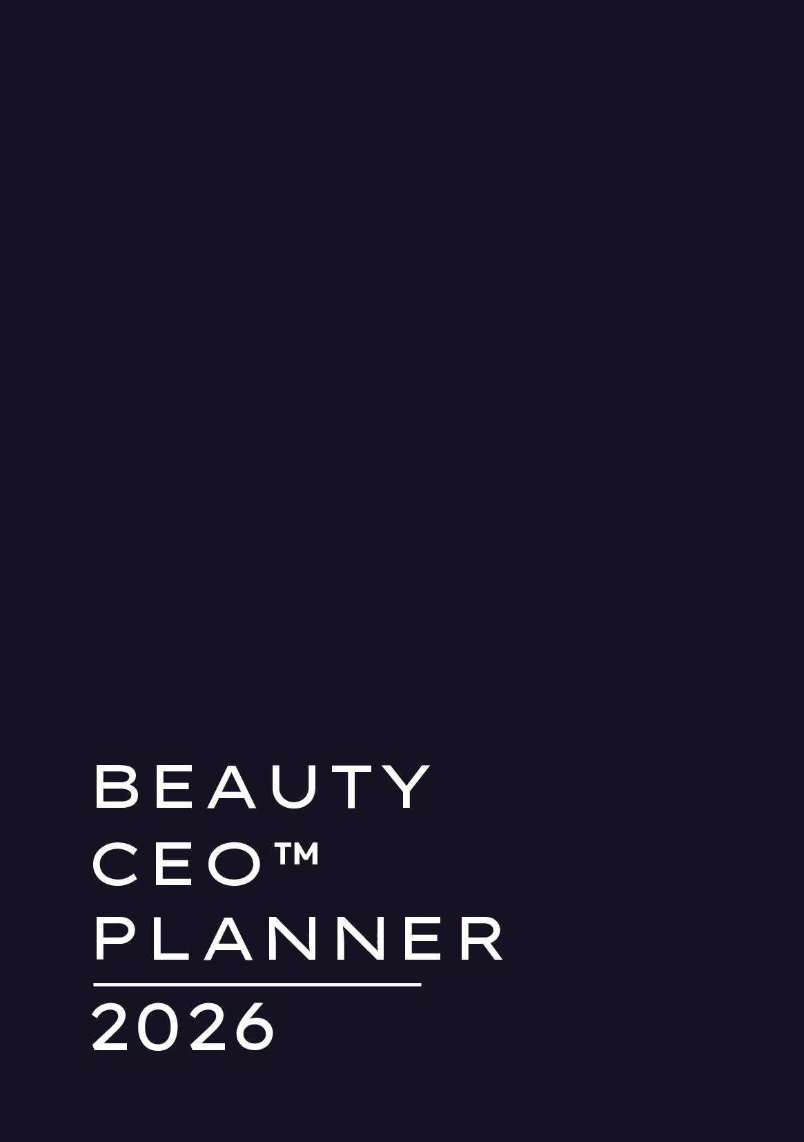 Beauty CEO™ Planner 2026 | Black