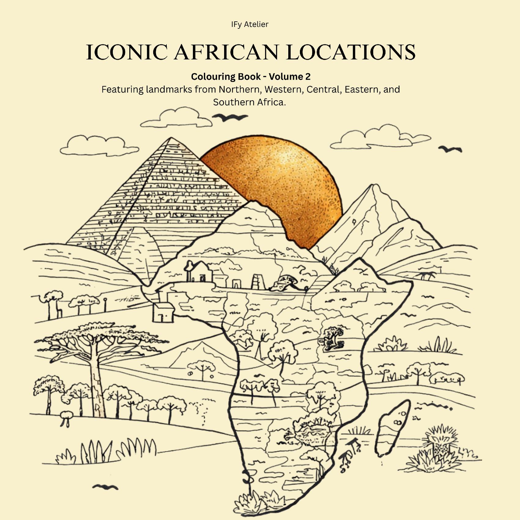 Iconic African Locations Colouring Book – Volume 2