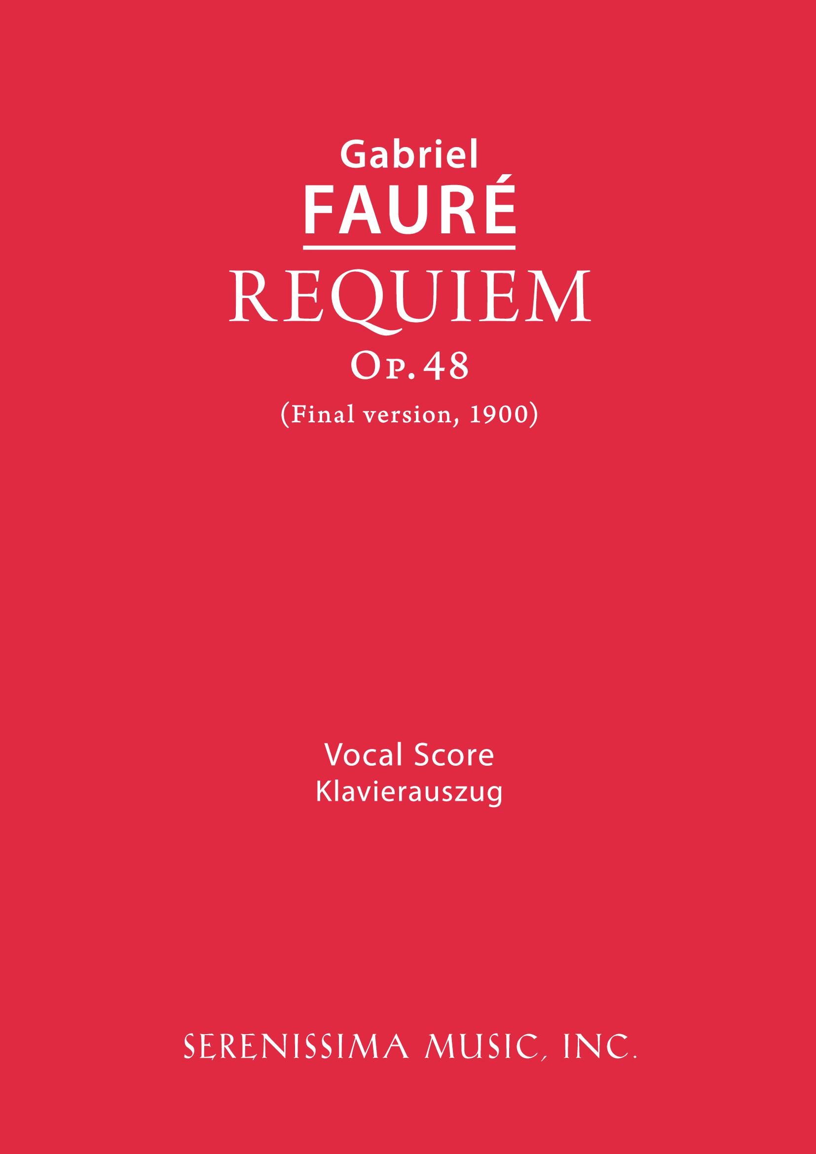 Requiem, Op.48 (Final version, 1900) - Vocal score