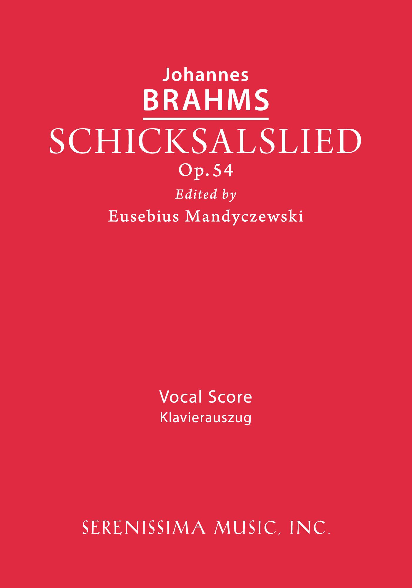 Schicksalslied, Op.54 (Mandyczewski) - Vocal score