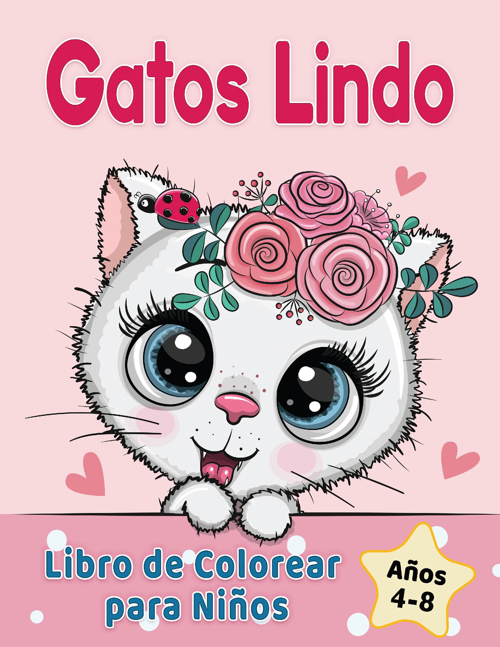 Gatos Lindo Libro de Colorear para Niños de 4 a 8 años