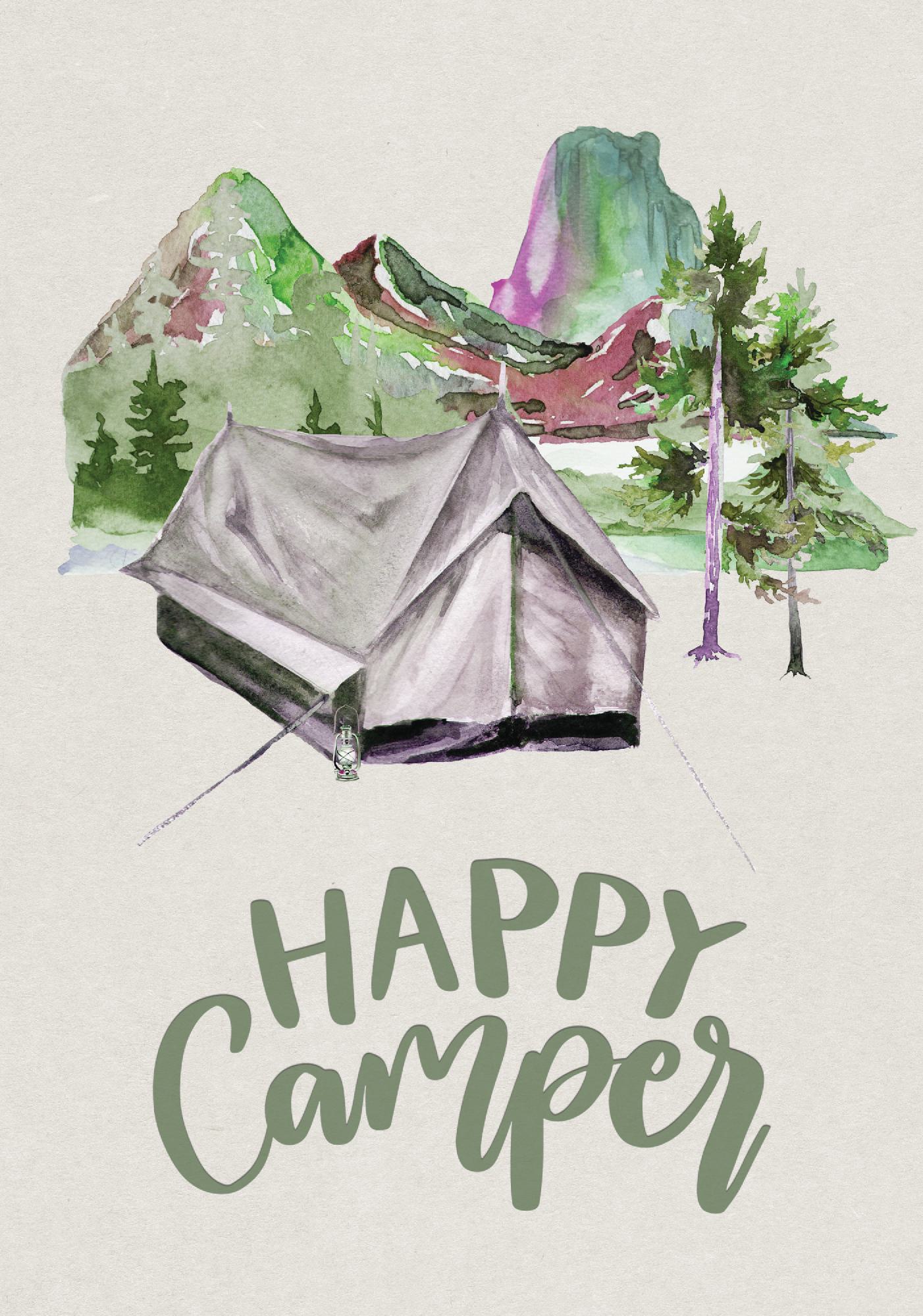 Camping Journal & RV Travel Logbook, Happy Camper