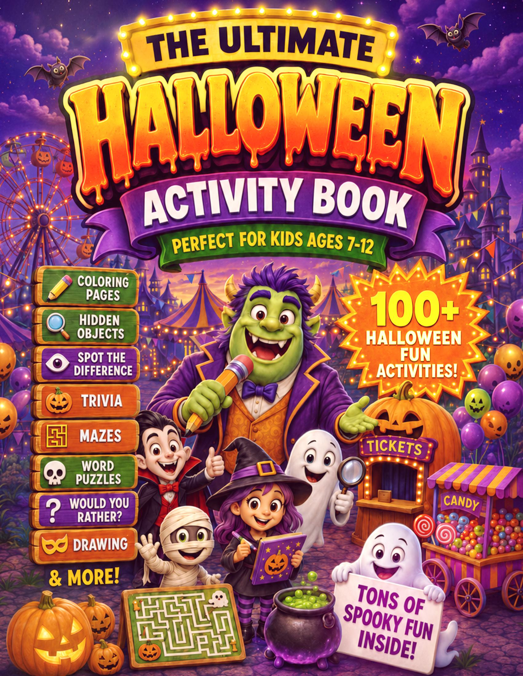 The Ultimate Halloween Activity Book: Perfect for Kids Ages 7-12