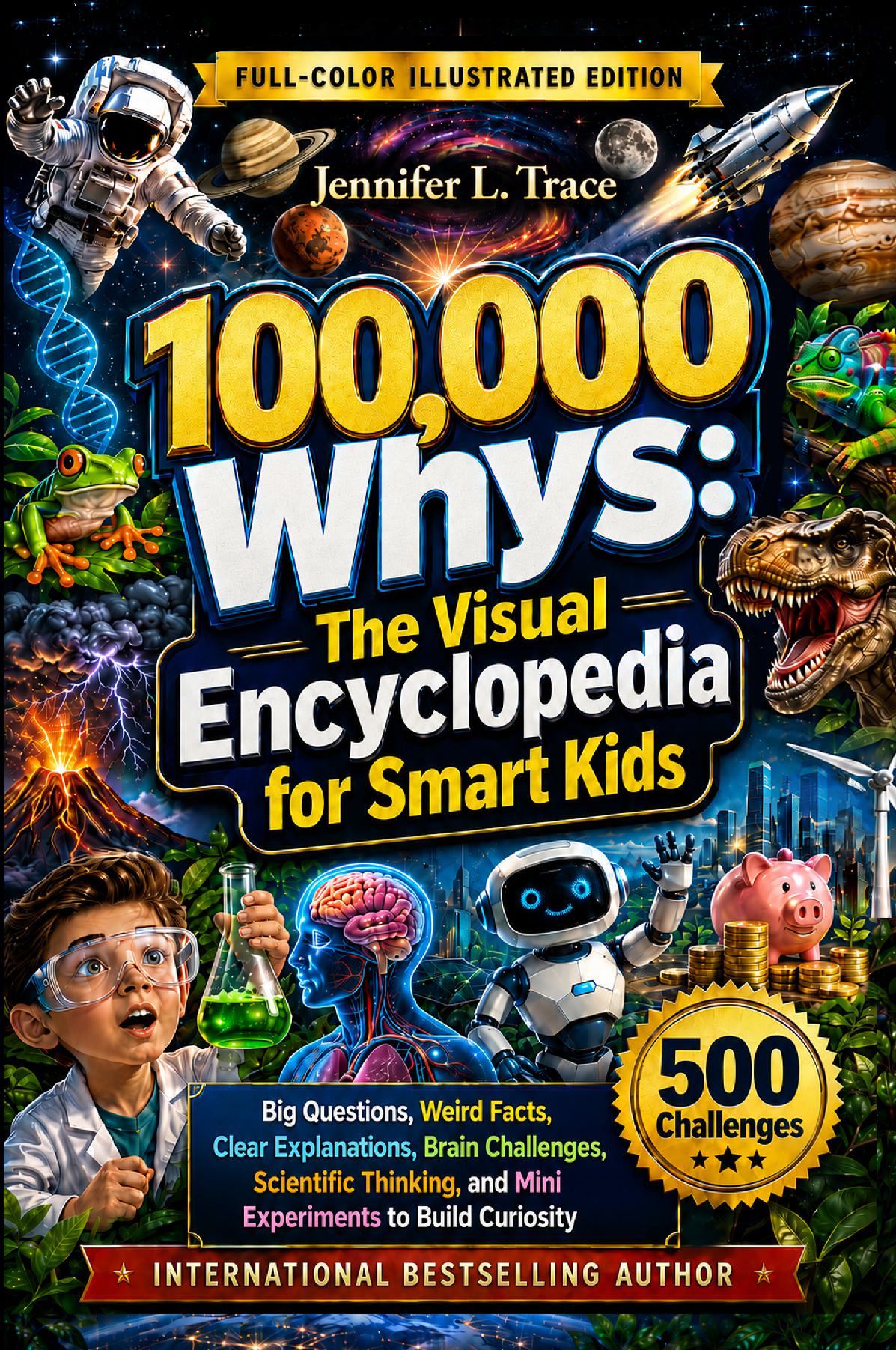 100,000 Whys for Smart Kids: The Visual Encyclopedia for Smart & Curious Kids - Big Questions, Weird Facts, Clear Explanations, 500 Brain Challenges, Scientific Thinking, and Mini Experiments to Build Curiosity (Kids Ages 6 - 12)