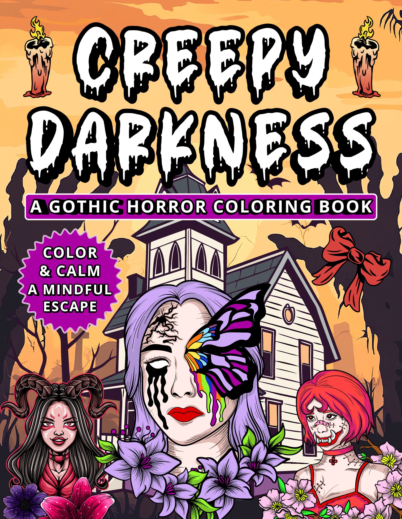 A Gothic Horror Coloring Book – A Hauntingly Beautiful Journey into Mindful Escape!