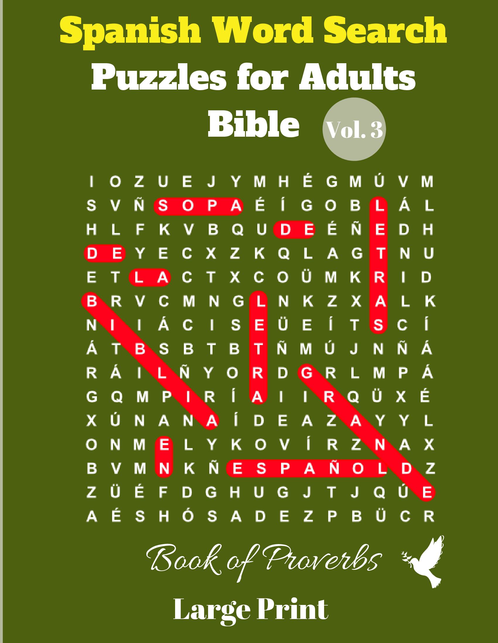 Spanish Word Search Puzzles For Adults