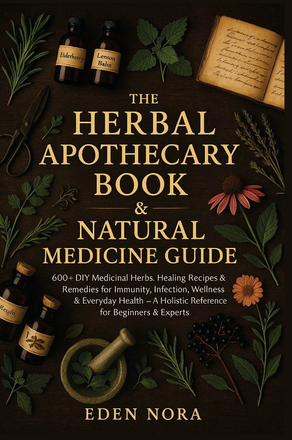 The Herbal Apothecary Book & Natural Medicine Guide: 600+ DIY Medicinal Herbs, Healing Recipes & Remedies for Immunity, Infection, Wellness & Everyday Health—Holistic Reference for Beginners & Expert