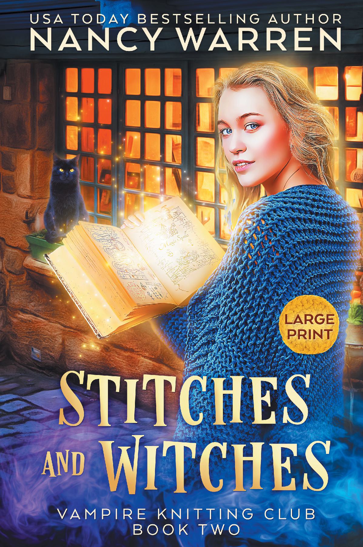 Stitches and Witches (Large Print)