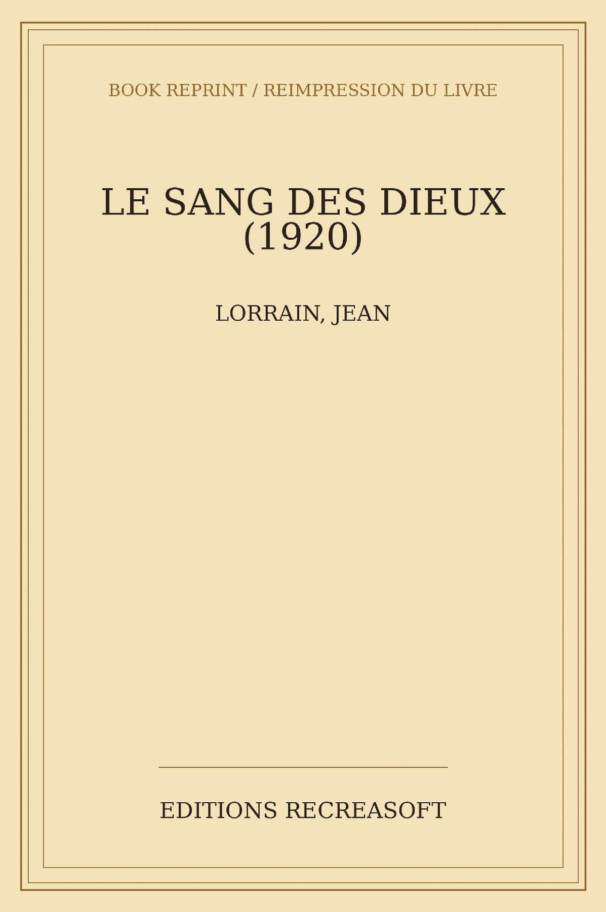 Le Sang des dieux (1920)