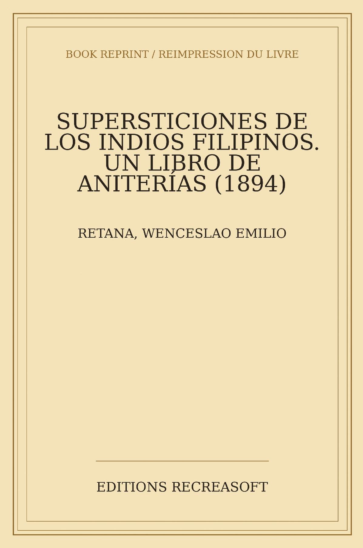 Supersticiones de los indios filipinos (1894)