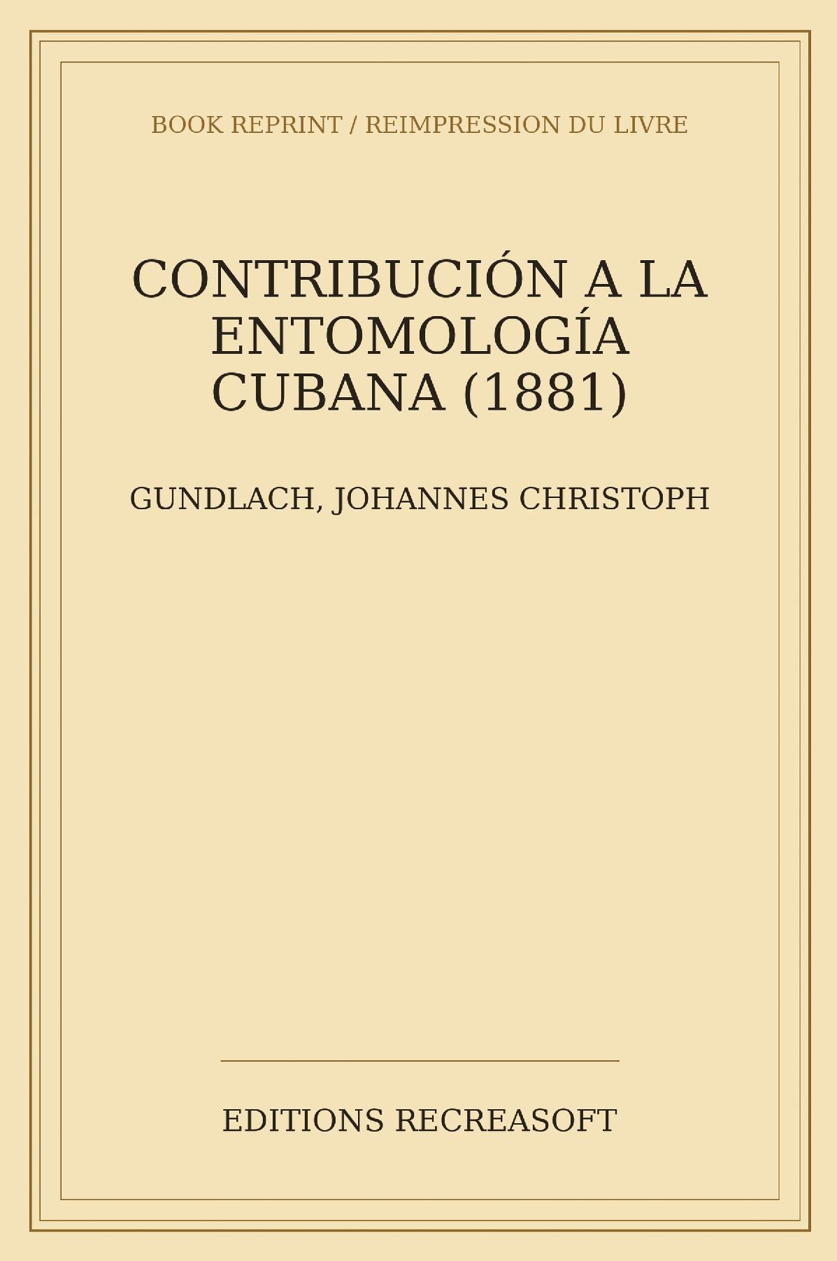 Contribucion a la Entomologia Cubana (1881) - Ortopteros