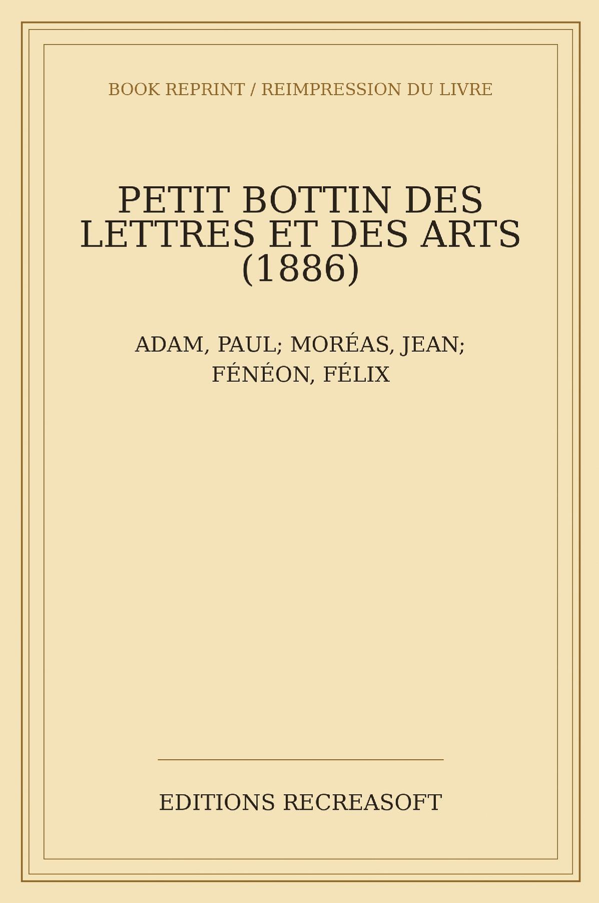 Petit Bottin des Lettres et des Arts (1886)