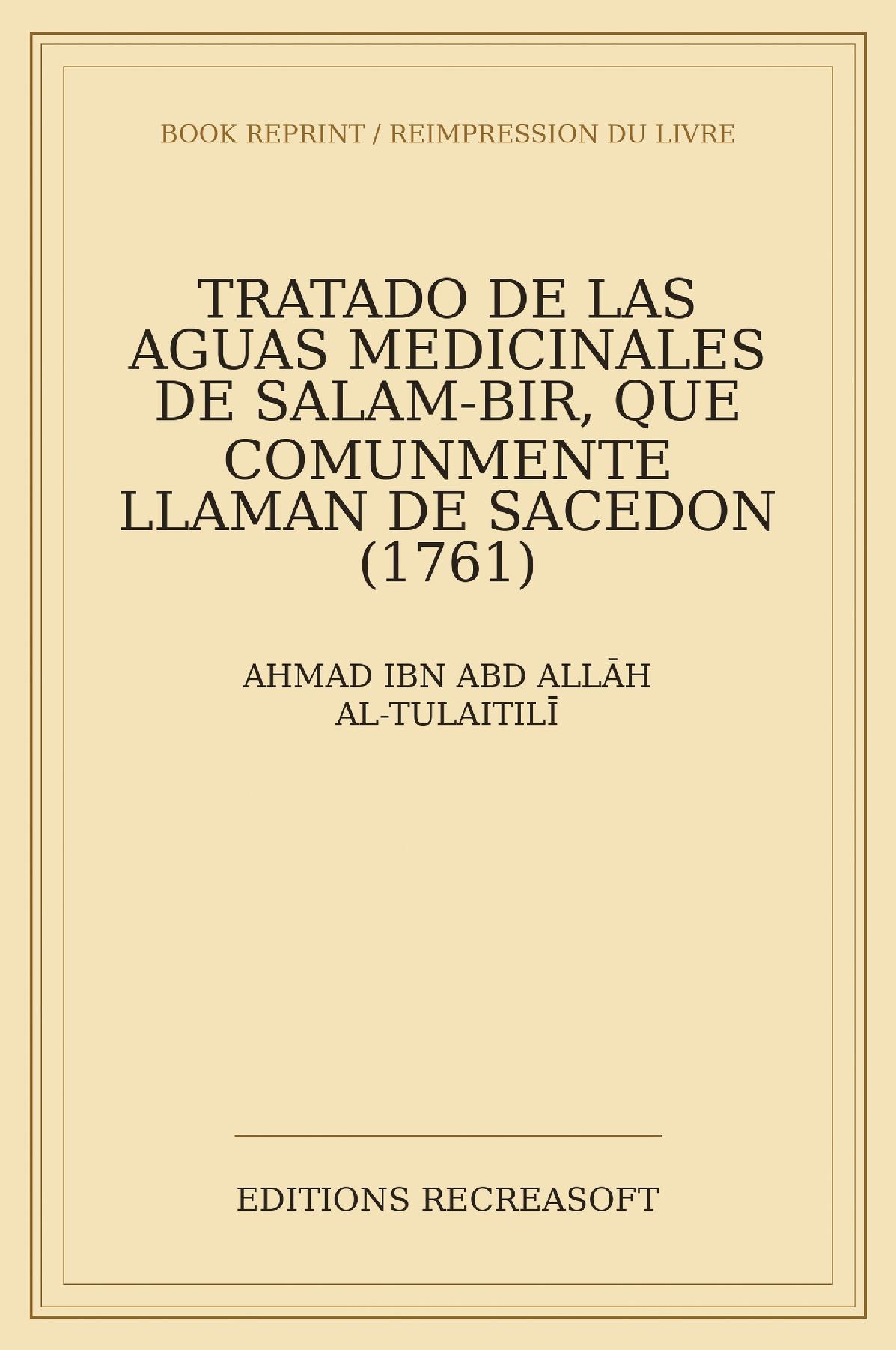 Tratado de las Aguas Medicinales de Salam-Bir (1761)