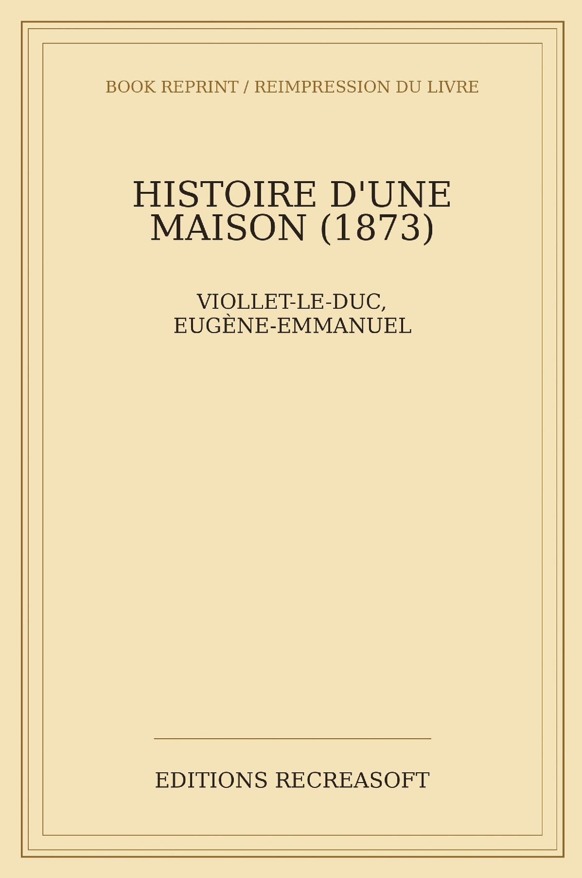 Histoire d'une maison (1873)