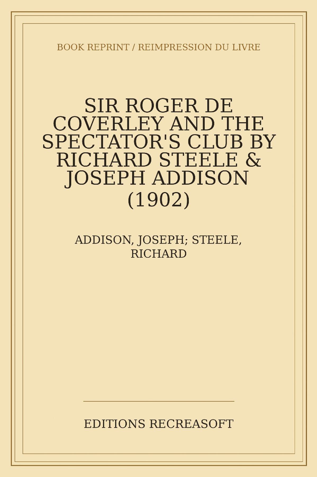 Sir Roger de Coverley and the Spectator's Club (1902)