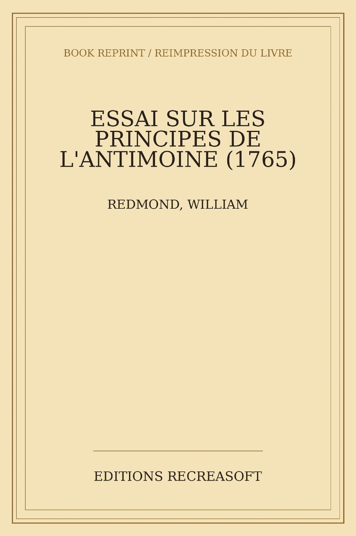 Essai sur les principes de l'antimoine (1765)
