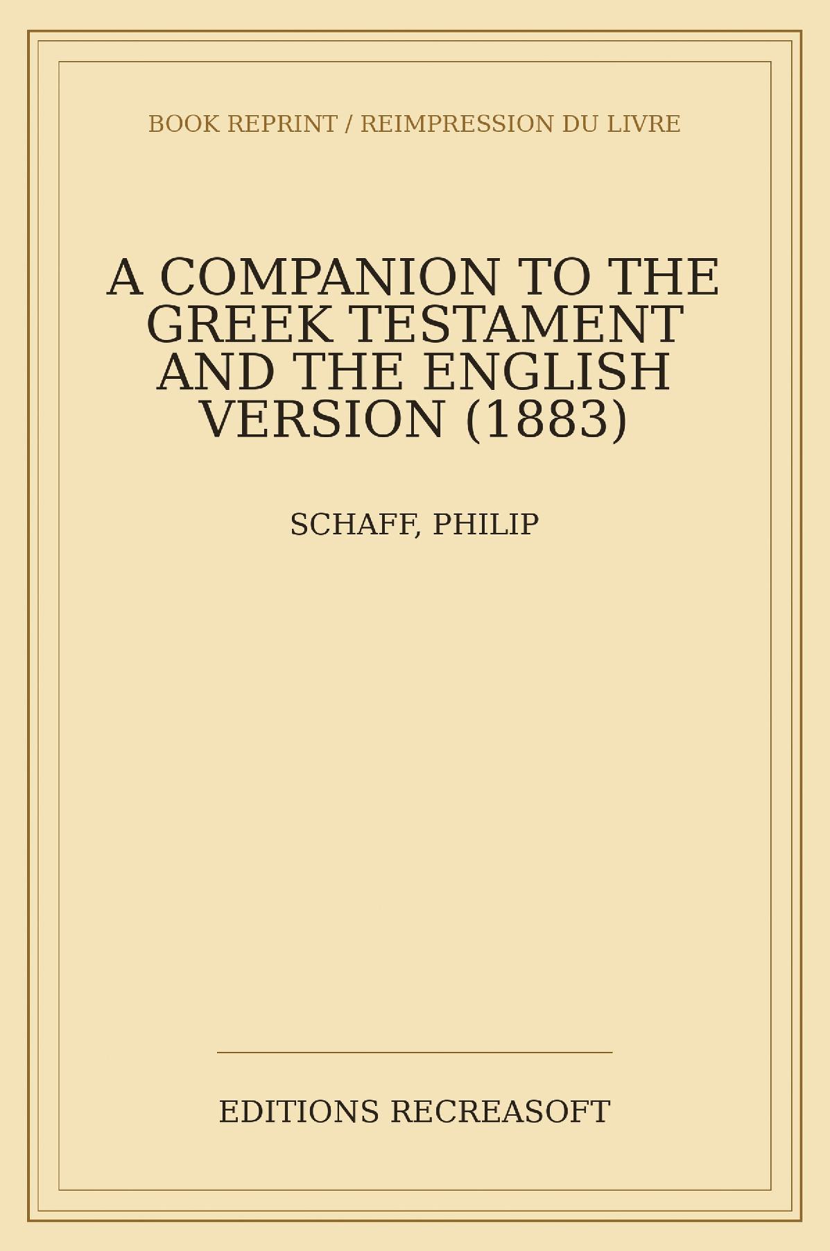 A Companion to the Greek Testament and the English Version (1883)