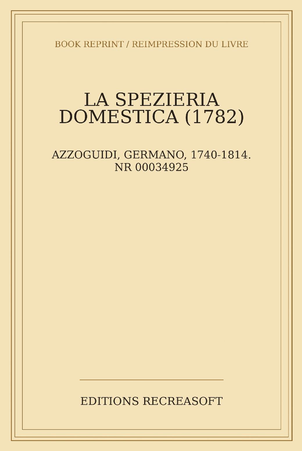 La spezieria domestica (1782)