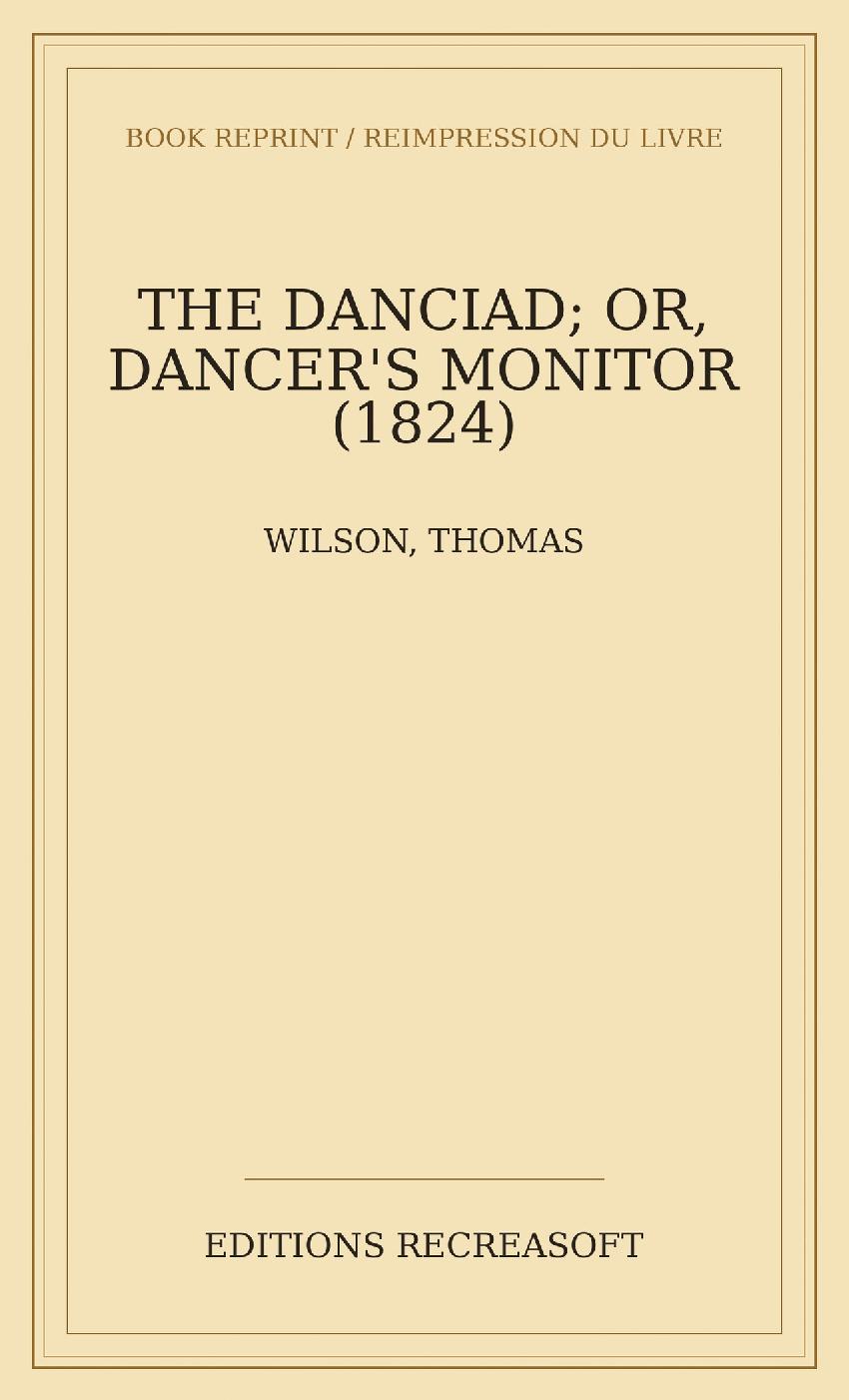 The Danciad; or, Dancer's Monitor (1824)