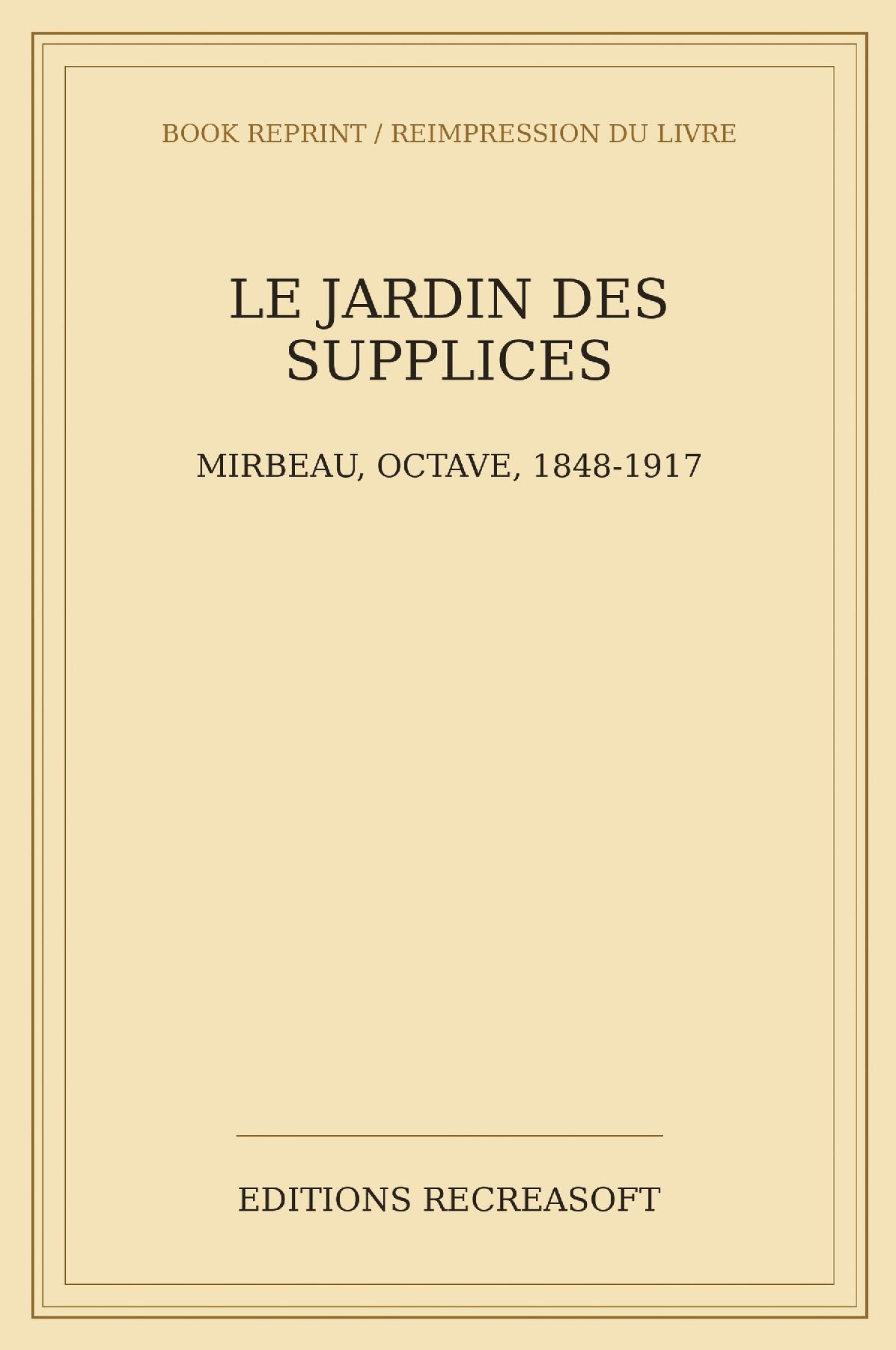 Le Jardin des supplices