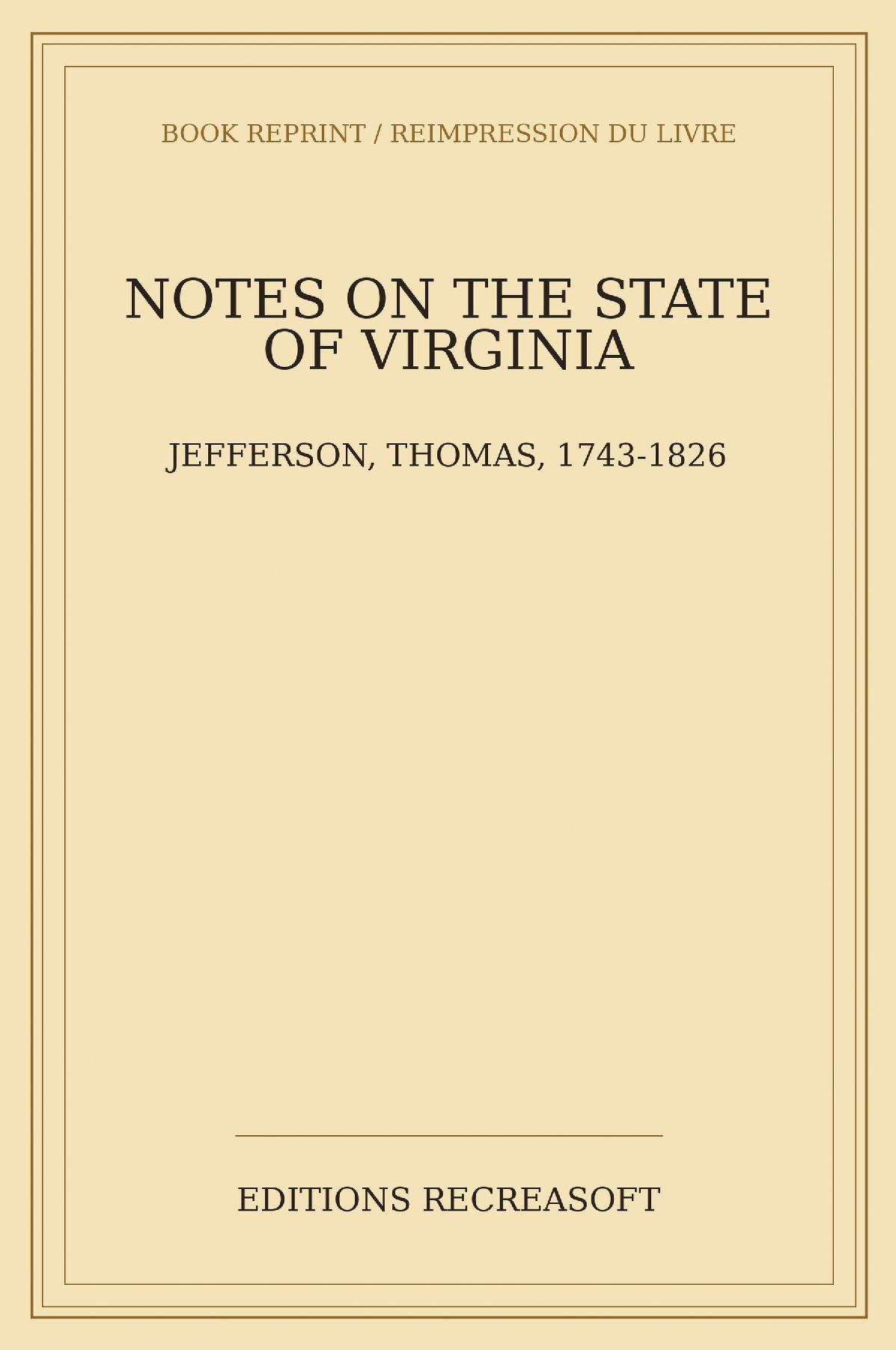 Notes on the State of Virginia