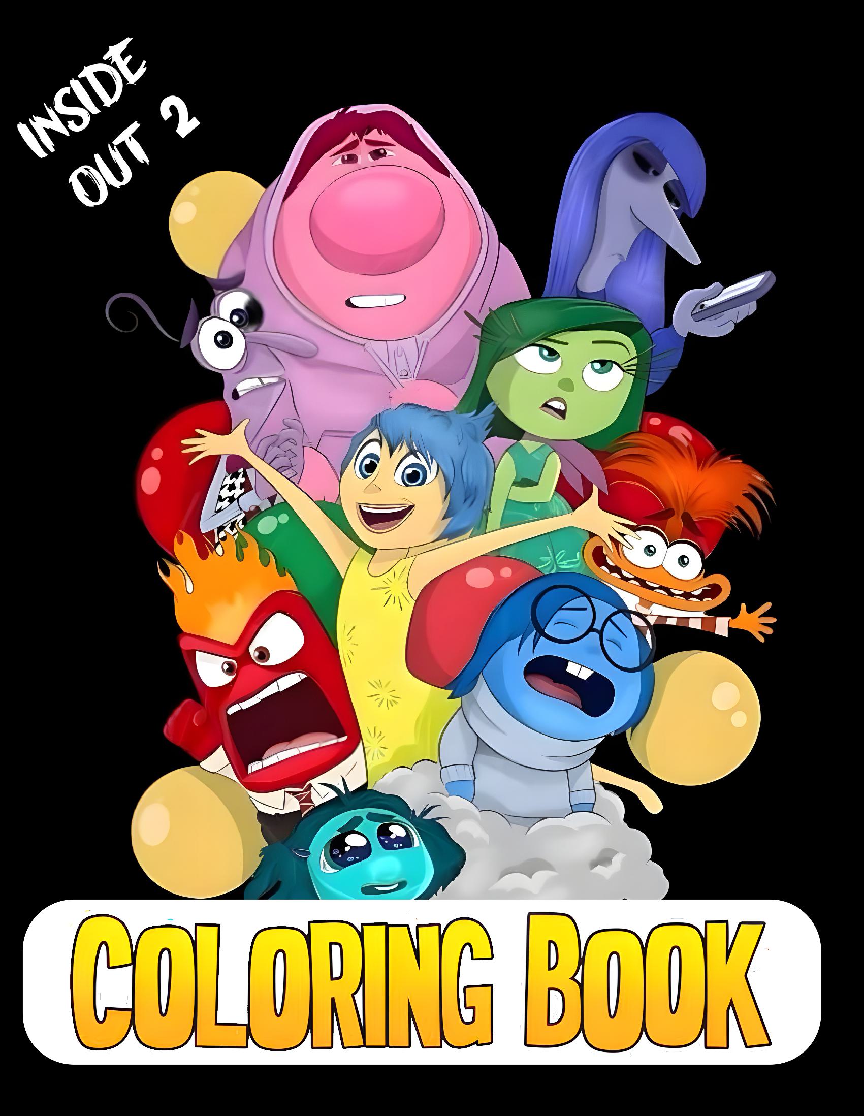 Inside Out 2 Ultimate coloring book: Inside out Coloring book for all ages