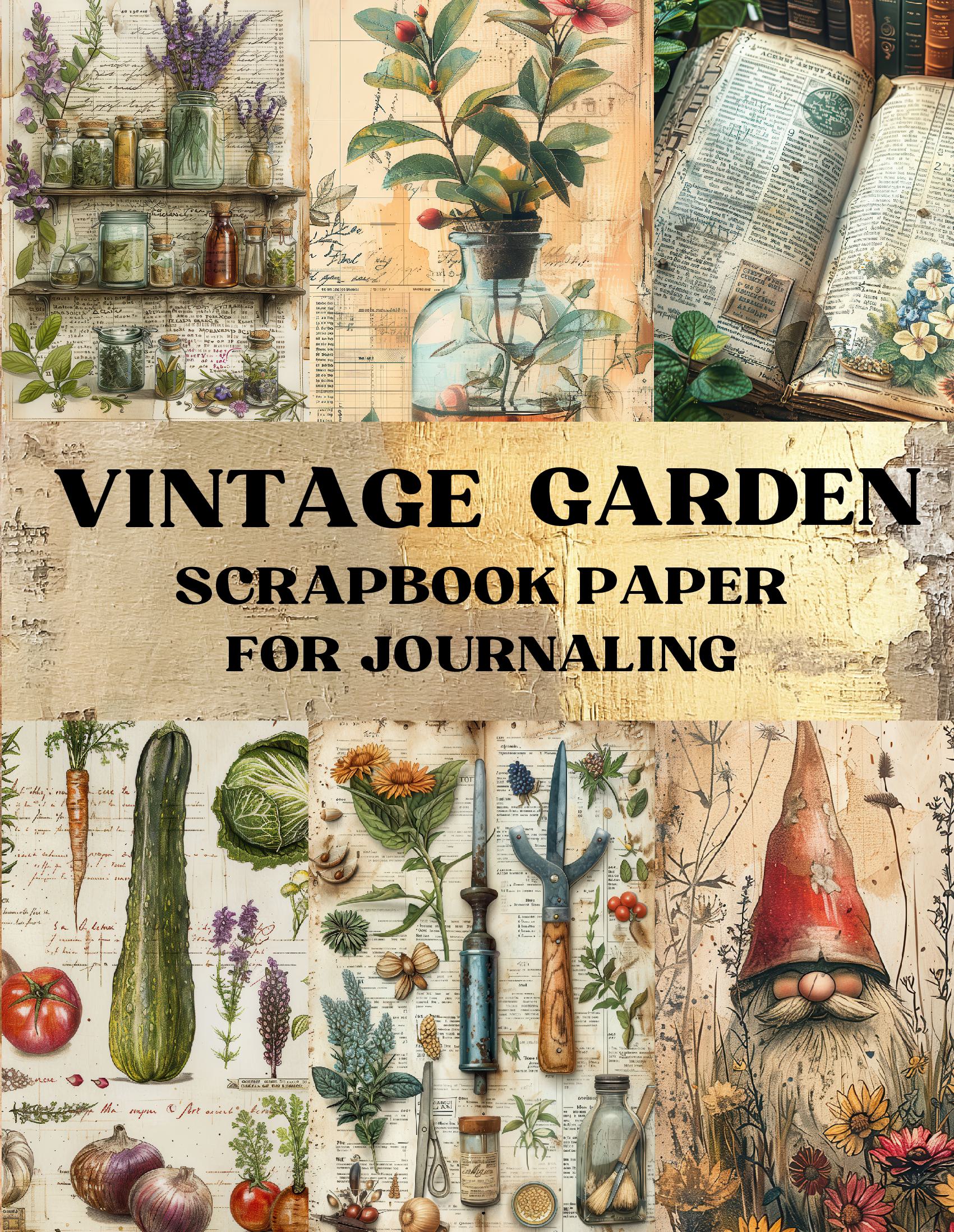 Vintage Garden Scrapbook Paper