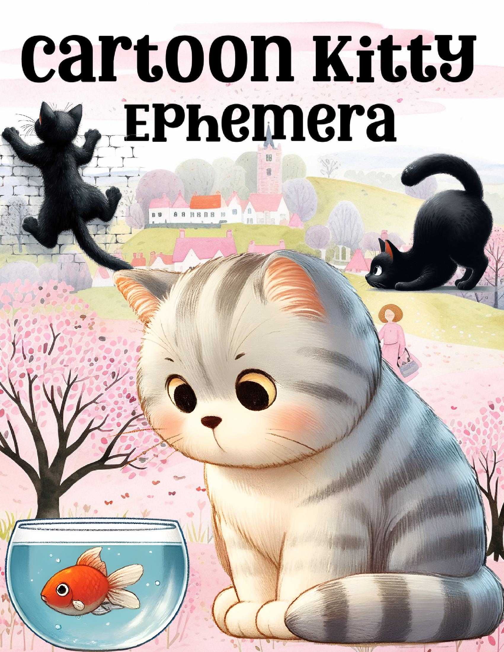 Cartoon Kitty Ephemera Book