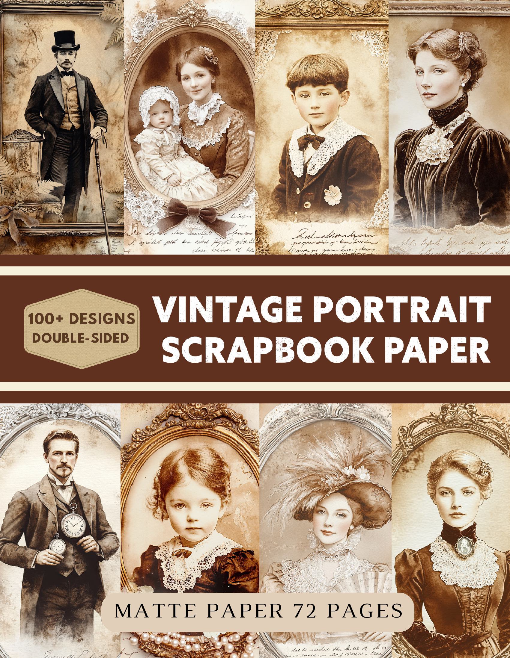 Vintage Portrait Scrapbook Paper