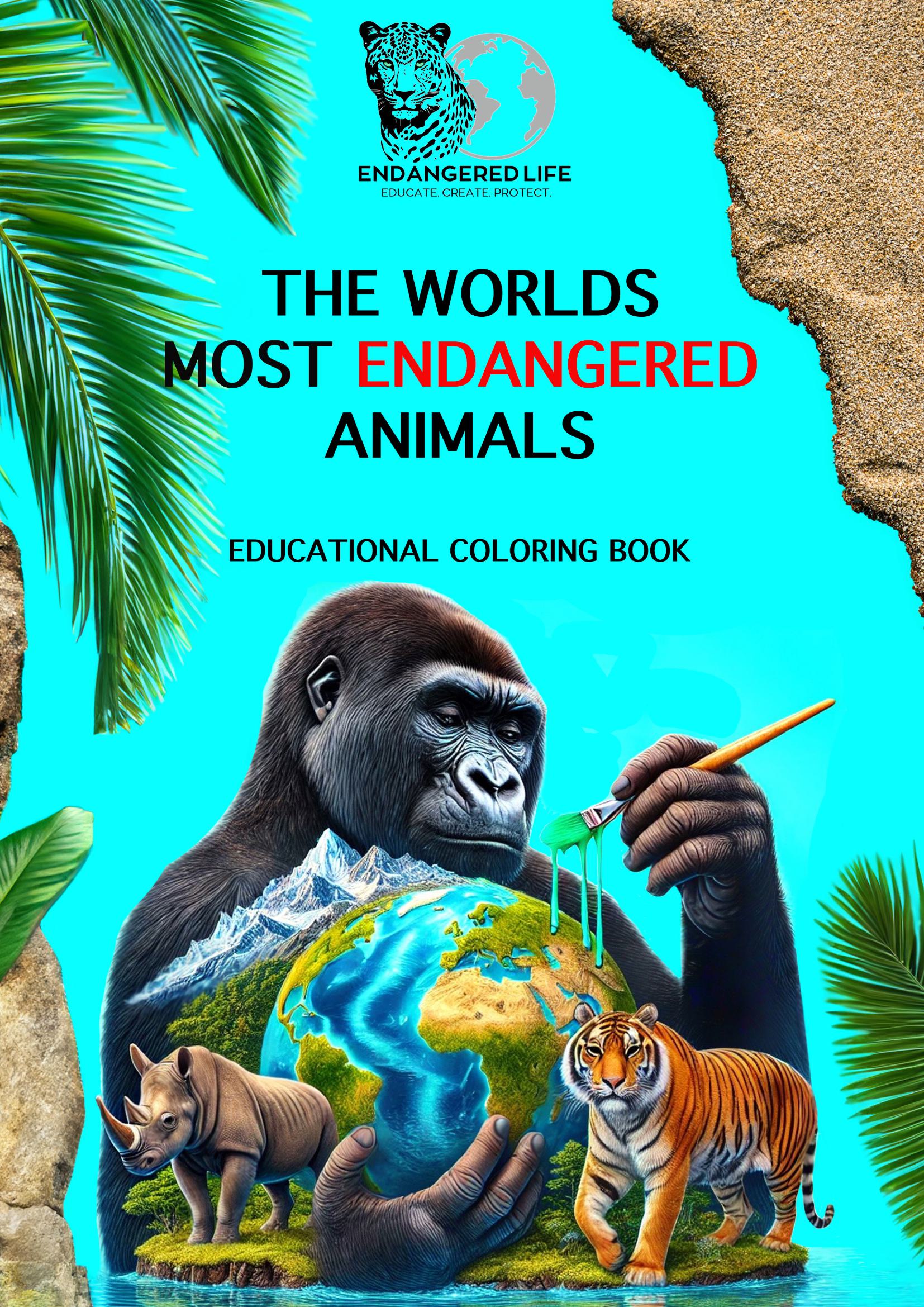 The world’s most endangered animals- Educational coloring book