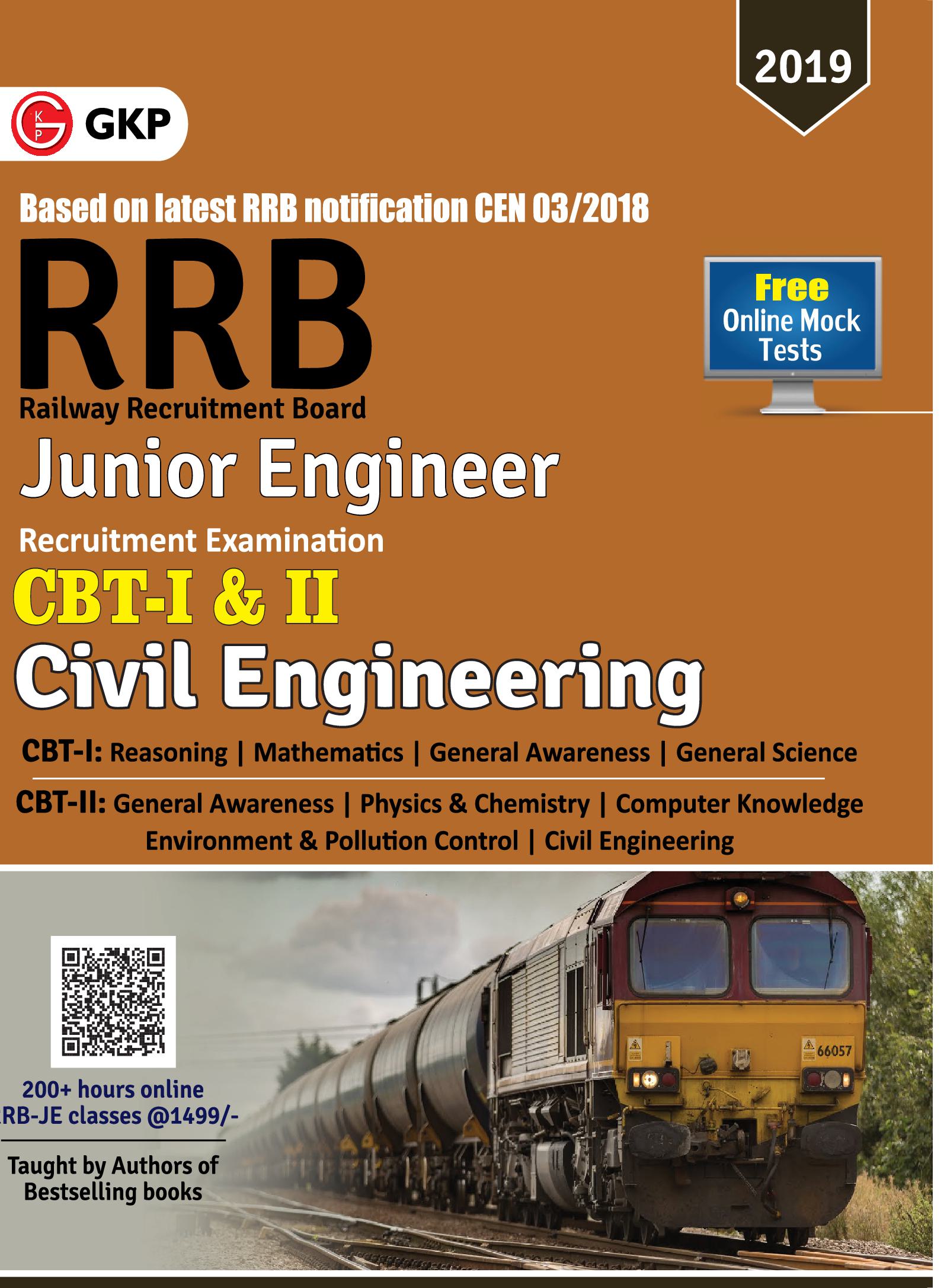 RRB (Railway Recruitment Board) 2019 - Junior Engineer CBT -I & II - Civil Engineering