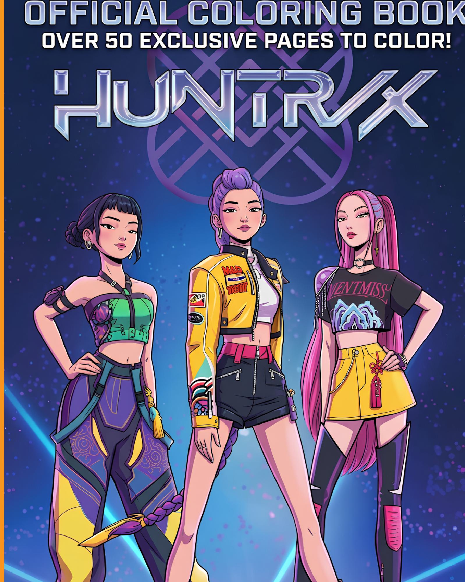 HUNTR/X Coloring Book – 50+ Exclusive Pages: KPop Demon Hunters