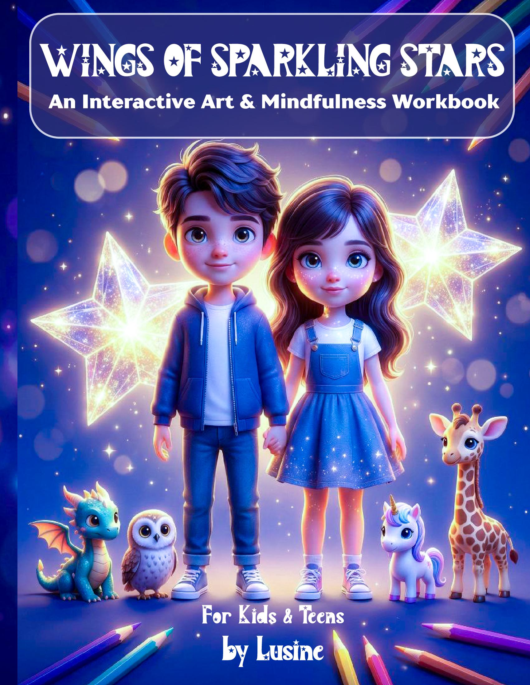 Wings of Sparkling Stars: An Interactive Art & Mindfulness Workbook For Kids and Teens