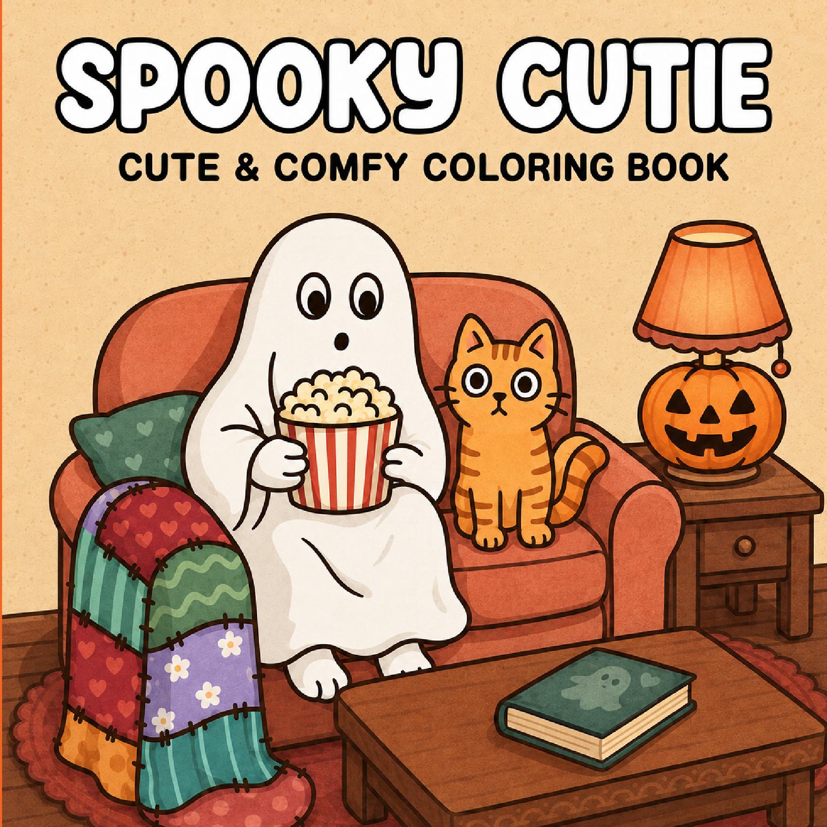 Spooky Cutie: Coloring Book for Adults and Kids (Cozy Spaces Coloring)