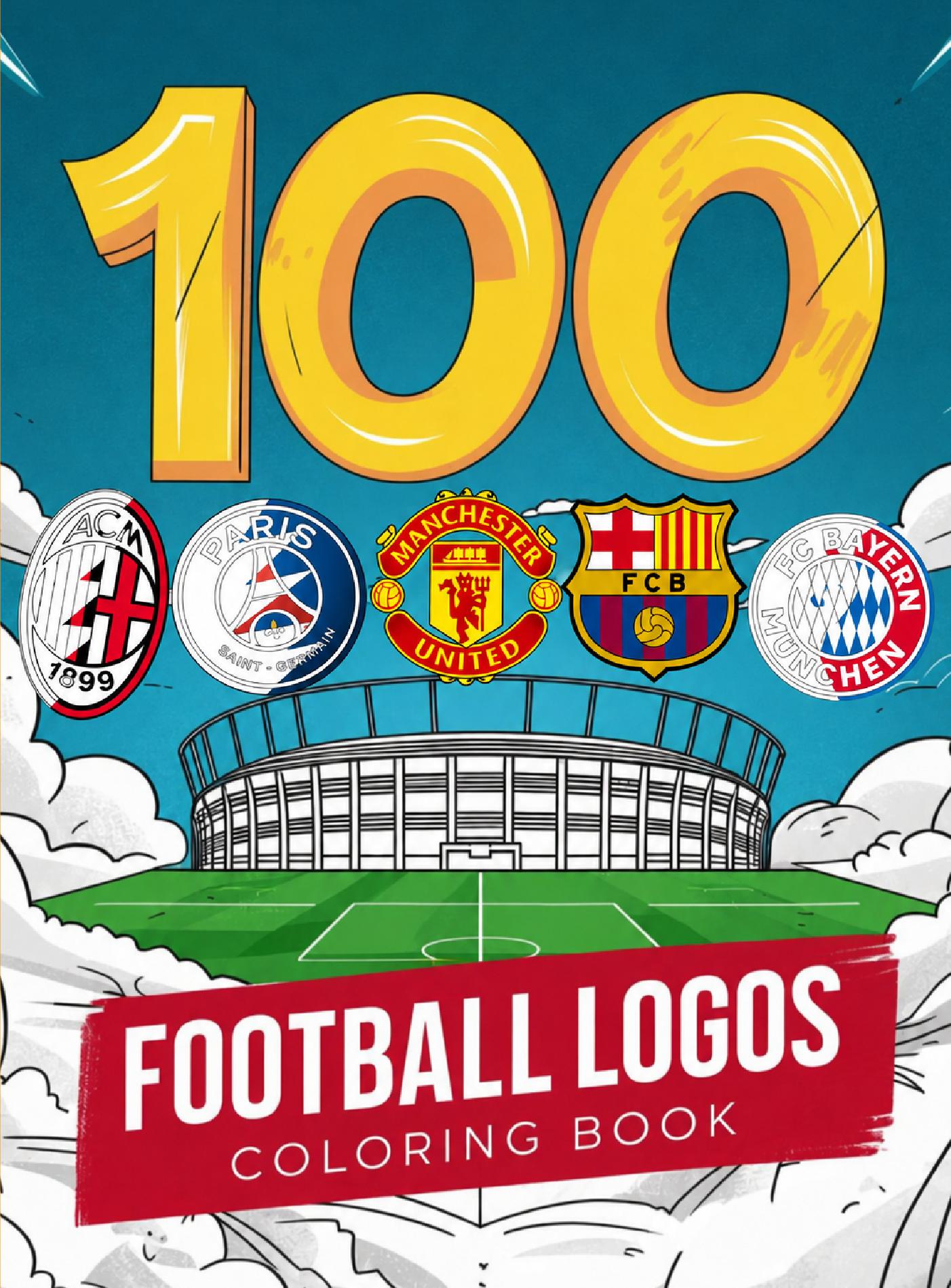 100 Logos Football Colouring Book