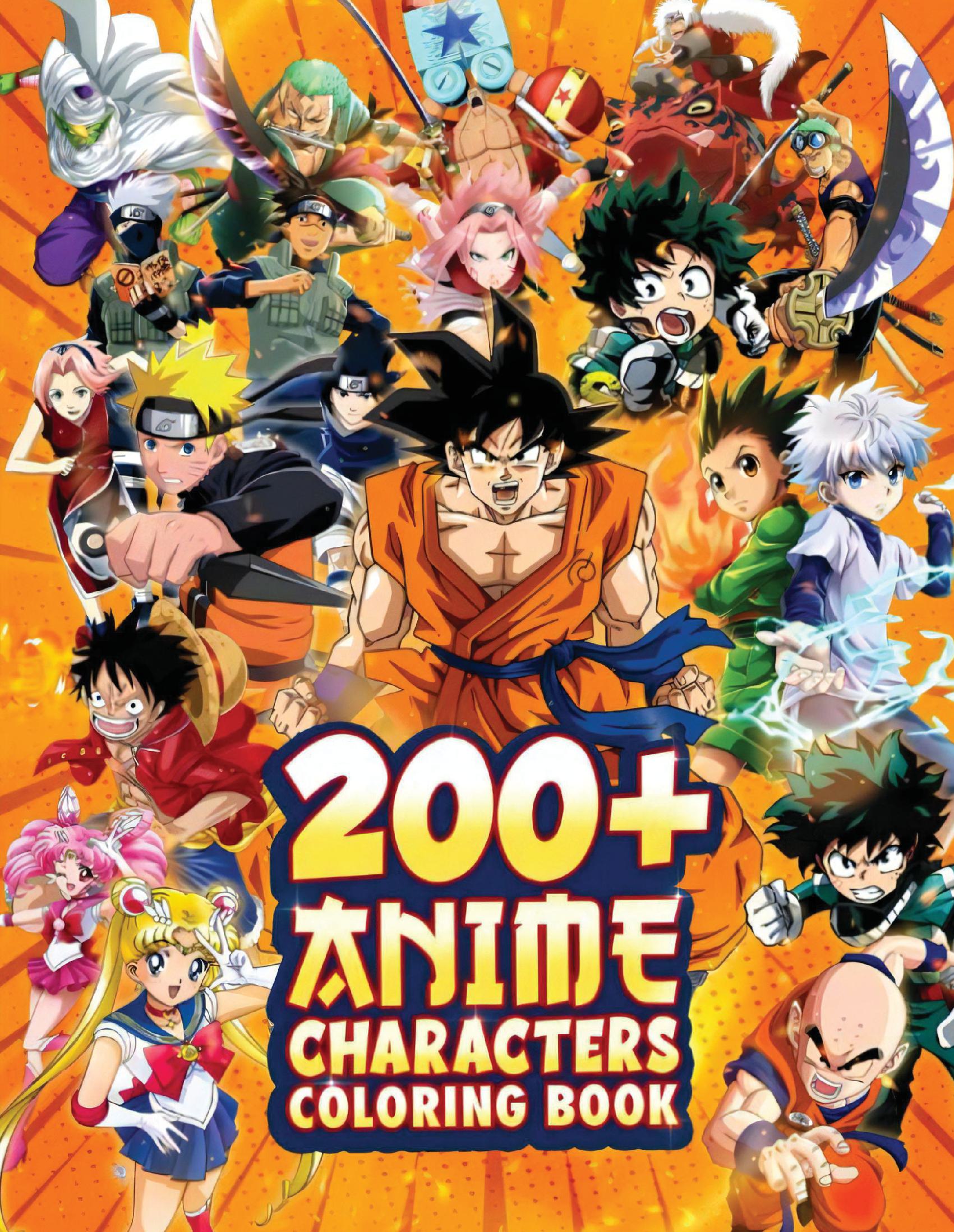 500+ Characters Anime Coloring Book