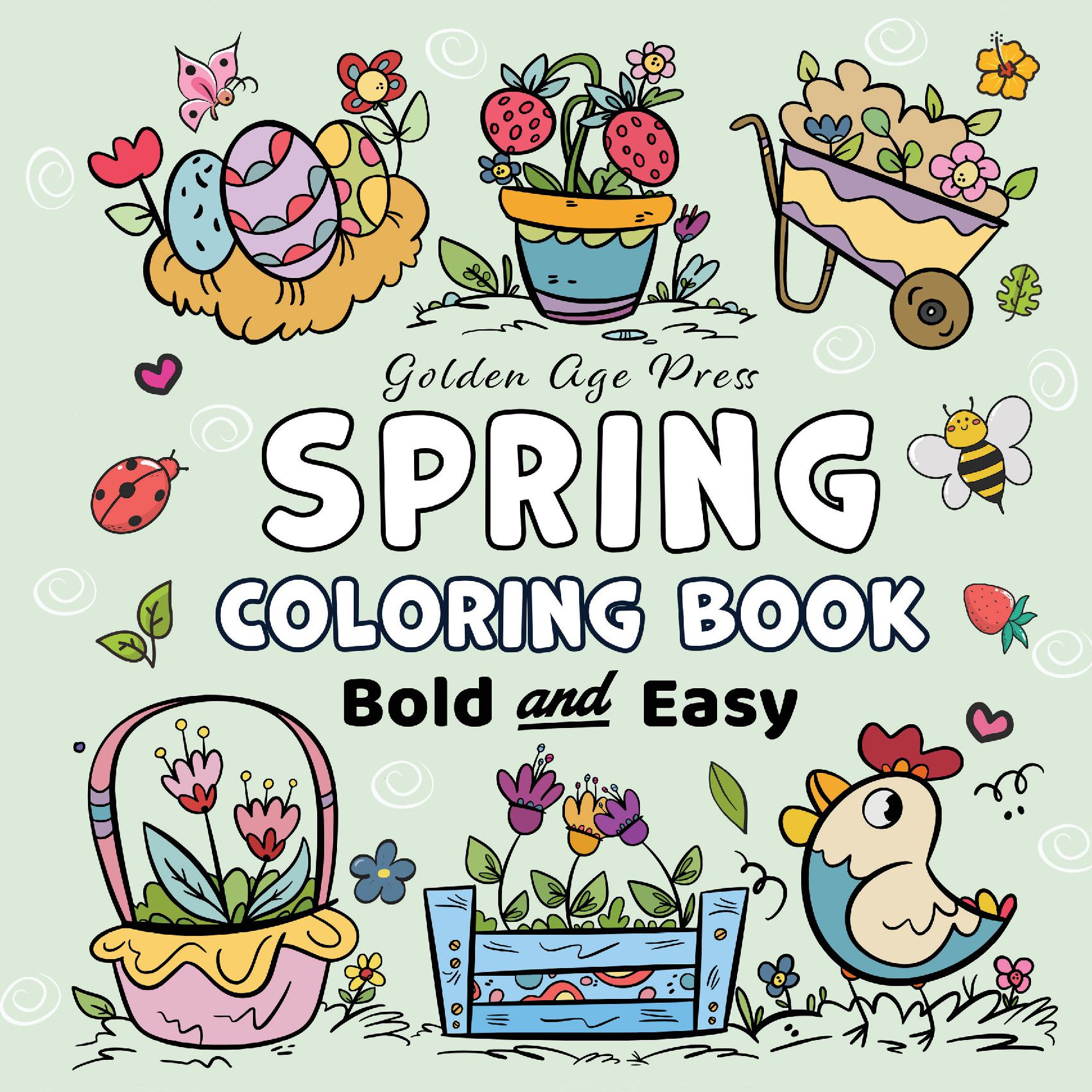 Spring Bold & Easy Coloring Book