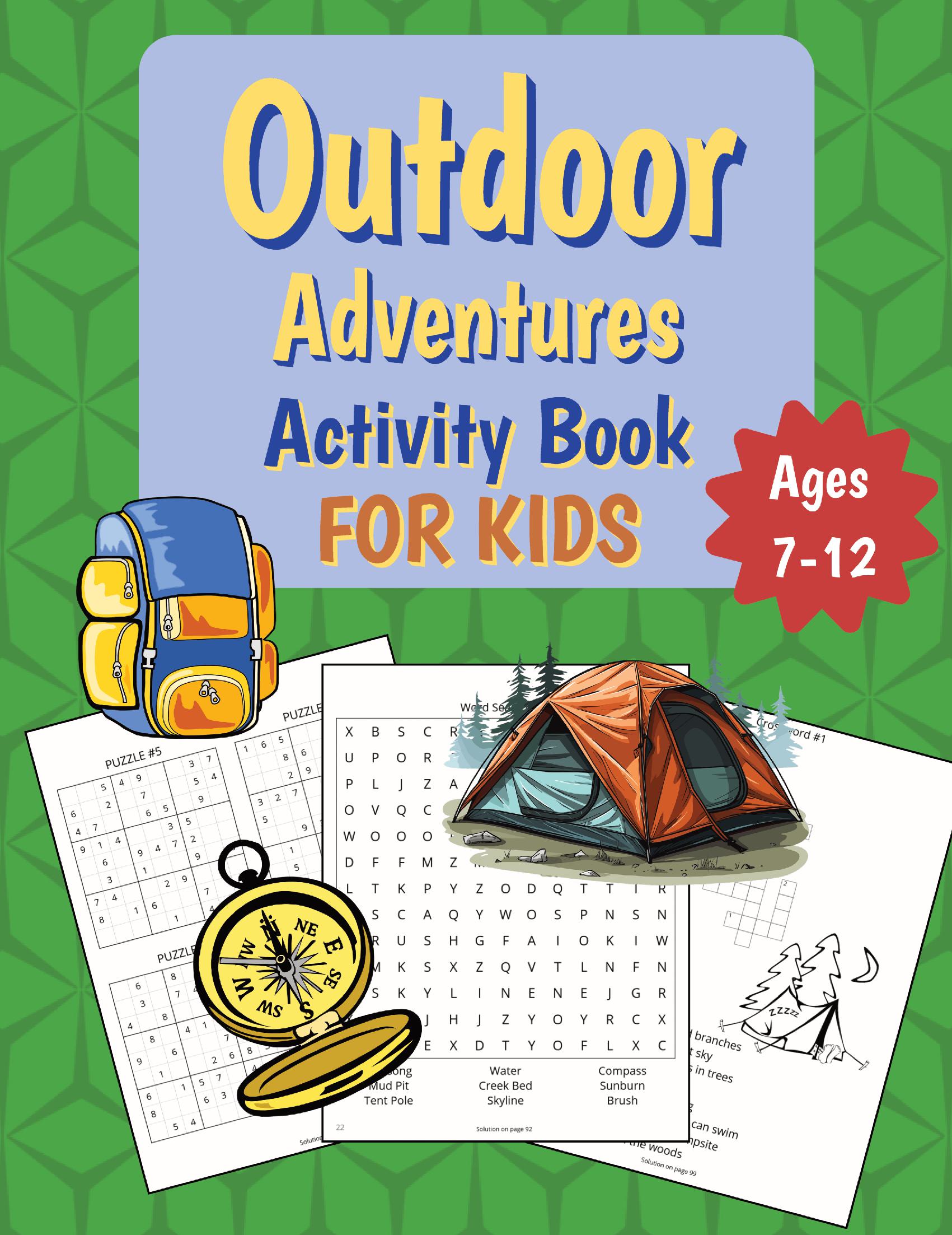 Outdoor Adventures Activity Book for Kids